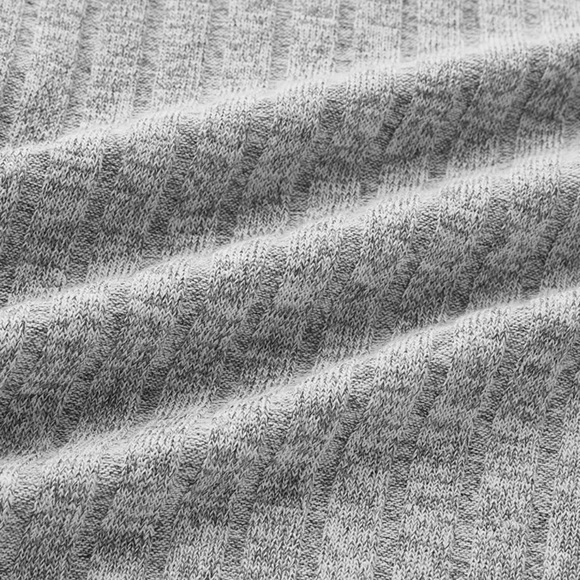 Mock Neck Ribbed Knit Tee - Picture 5 of 5